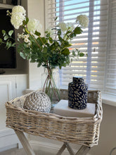 Load image into Gallery viewer, Large Grey Wicker Butler Tray Table
